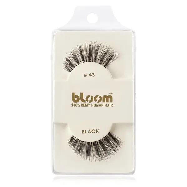 Bloom Bloom Natural lepilne trepalnice iz naravnih las No. 43 (Black) 1 cm