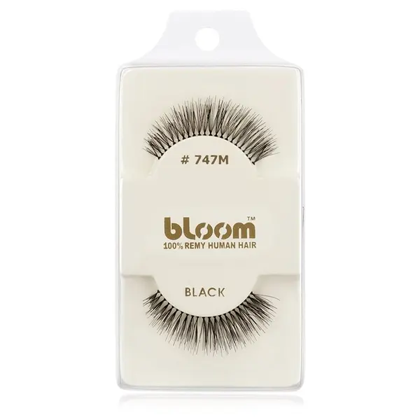 Bloom Bloom Natural lepilne trepalnice iz naravnih las No. 747M (Black) 1 cm
