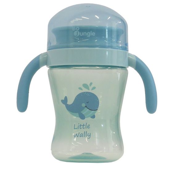 Bo Jungle Bo Jungle Drinking Cup 360° Mixer Grey otroški lonček 6m+ Little Whally 240 ml