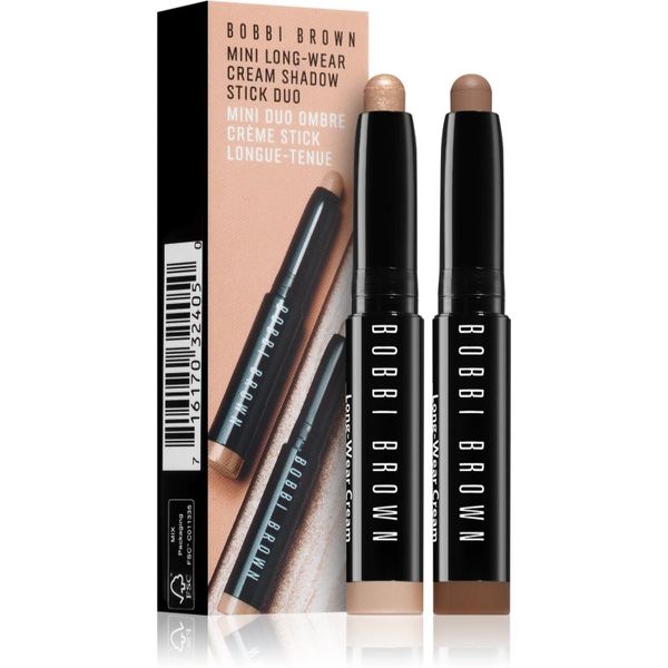 Bobbi Brown Bobbi Brown Long-Wear Cream Shadow Stick Duo Mini dolgoobstojna senčila za oči v svinčniku Taupe - Moonstone 2 kos