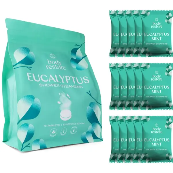 Body Restore Body Restore Eucalyptus & Mint Shower Steamers tablete za prho 15 kos
