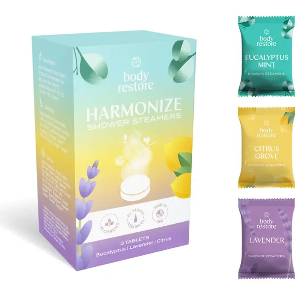 Body Restore Body Restore Harmonize Shower Steamers tablete za prho miks 3 kos