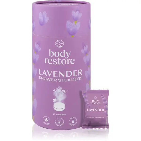 Body Restore Body Restore Lavender Shower Steamers tablete za prho z vonjem sivke 6 kos