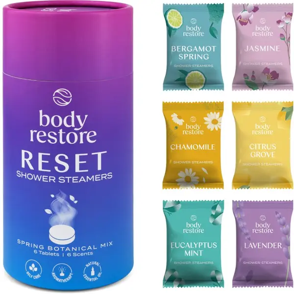 Body Restore Body Restore Reset Shower Steamers tablete za prho dišave Spring Botanical Mix 6 kos