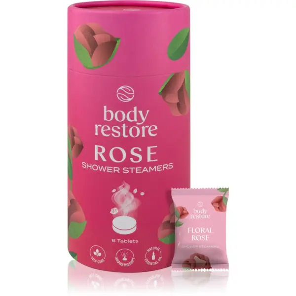 Body Restore Body Restore Rose Shower Steamers tablete za prho z vonjem vrtnic 6 kos