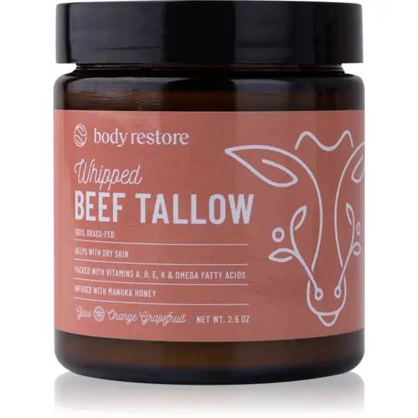 Body Restore Body Restore Whipped Beef Tallow Balm Orange Grapefruit hranilna krema za telo brez dodanih dišav 71 g