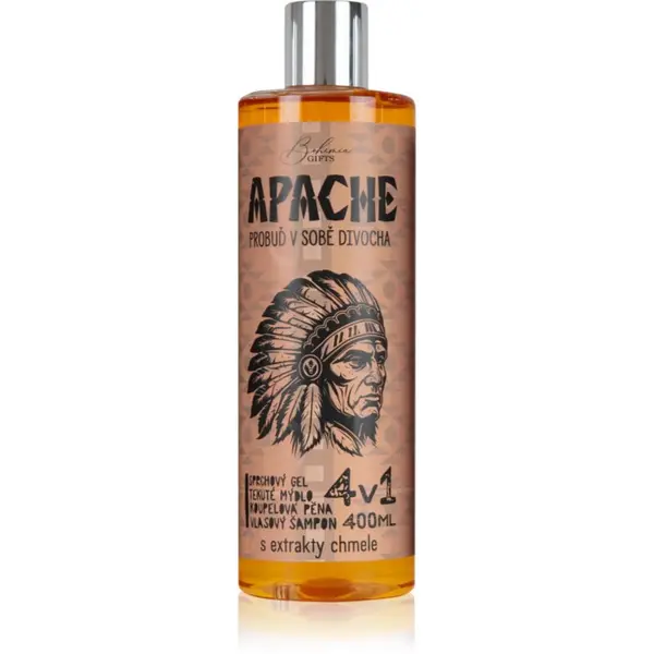Bohemia Gifts & Cosmetics Bohemia Gifts & Cosmetics Apache gel za umivanje 4 v 1 za moške 400 ml