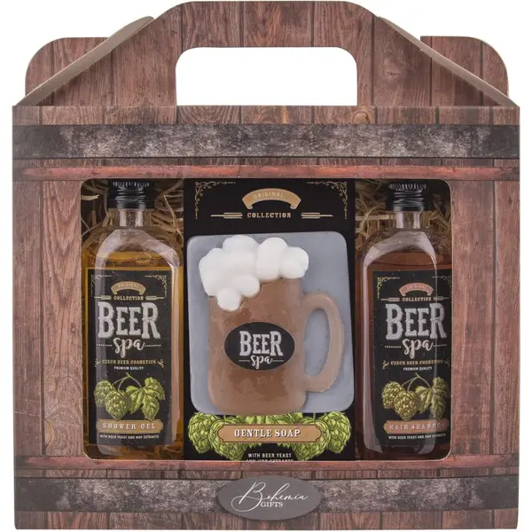 Bohemia Gifts & Cosmetics Bohemia Gifts & Cosmetics Beer Spa darilni set za telo in lase za moške
