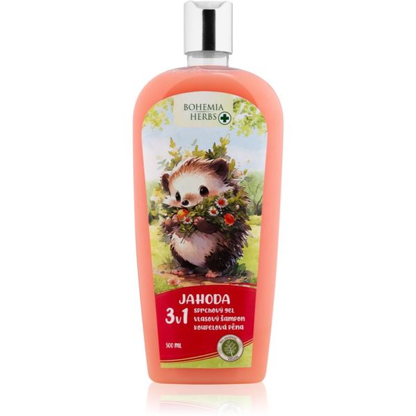 Bohemia Gifts & Cosmetics Bohemia Gifts & Cosmetics Bohemia Herbs Strawberry peneča kopel in gel za umivanje 500 ml