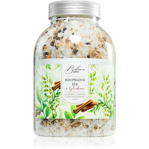 Bohemia Gifts & Cosmetics Bohemia Gifts & Cosmetics Bohemia Natur sol za kopel z zelišči za sprostitev notranje napetosti cimet in akacija 1200 g
