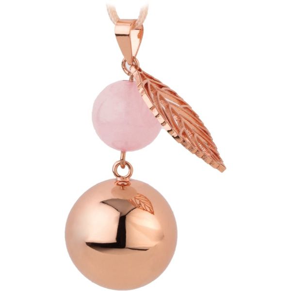 Bola Bola FANTASY Rose Gold Pearl Leaf obesek z zvončki za nosečnice 1 kos