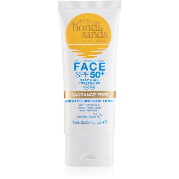 Bondi Sands Bondi Sands SPF 50+ Face Fragrance Free krema za sončenje za obraz brez dišav SPF 50+ 75 ml