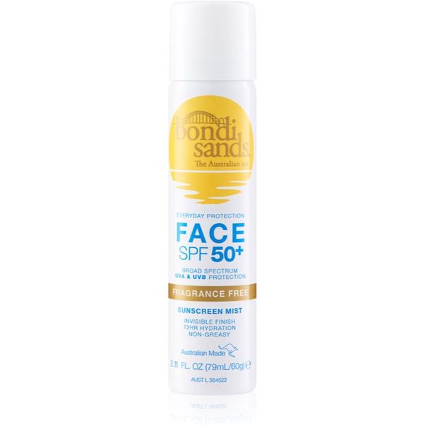 Bondi Sands Bondi Sands SPF 50+ Face Fragrance Free zaščitna meglica za obraz SPF 50+ 60 g