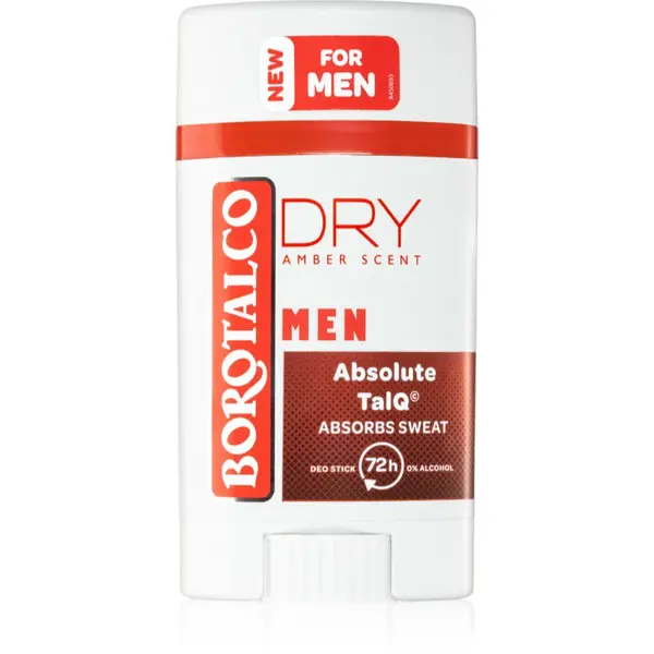 Borotalco Borotalco MEN Dry trdi deodorant 72 ur za moške Amber Scent 40 ml