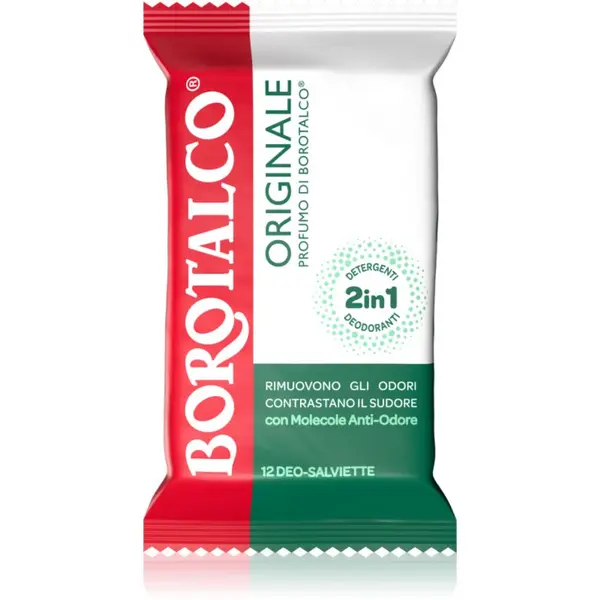 Borotalco Borotalco Original osvežilni vlažilni robčki za noge, telo in podpazduhe 12 kos