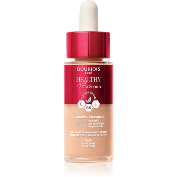 Bourjois Bourjois Healthy Mix lahki tekoči puder za naraven videz odtenek 53W Light Beige 30 ml