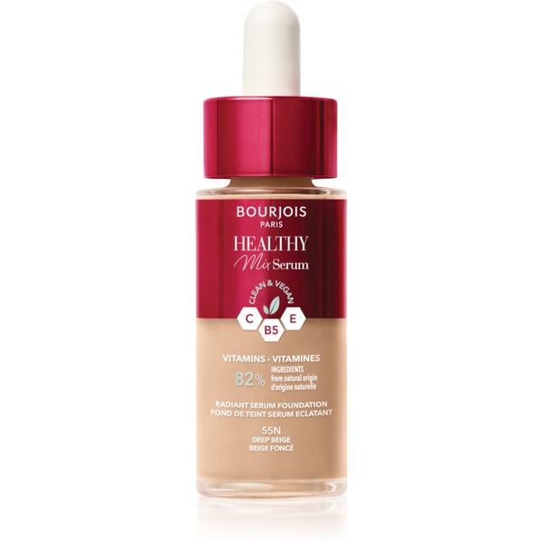 Bourjois Bourjois Healthy Mix lahki tekoči puder za naraven videz odtenek 55N Deep Beige 30 ml