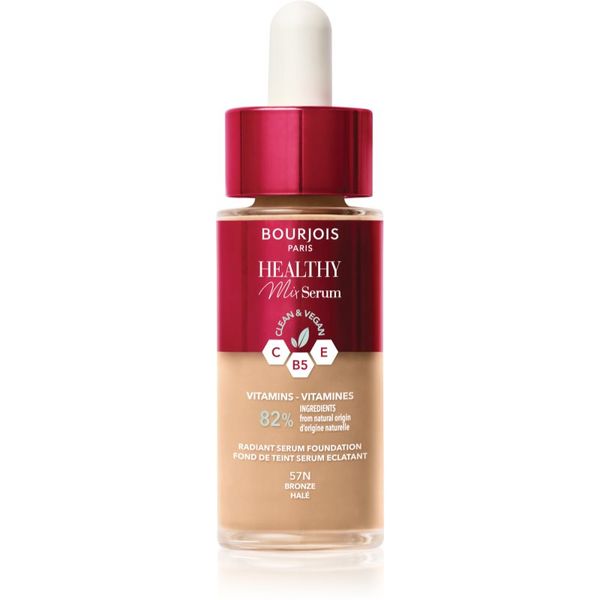 Bourjois Bourjois Healthy Mix lahki tekoči puder za naraven videz odtenek 57N Bronze 30 ml