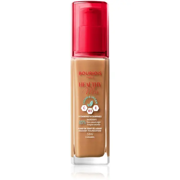 Bourjois Bourjois Healthy Mix posvetlitveni vlažilni tekoči puder 24 ur odtenek 58W Caramel 30 ml