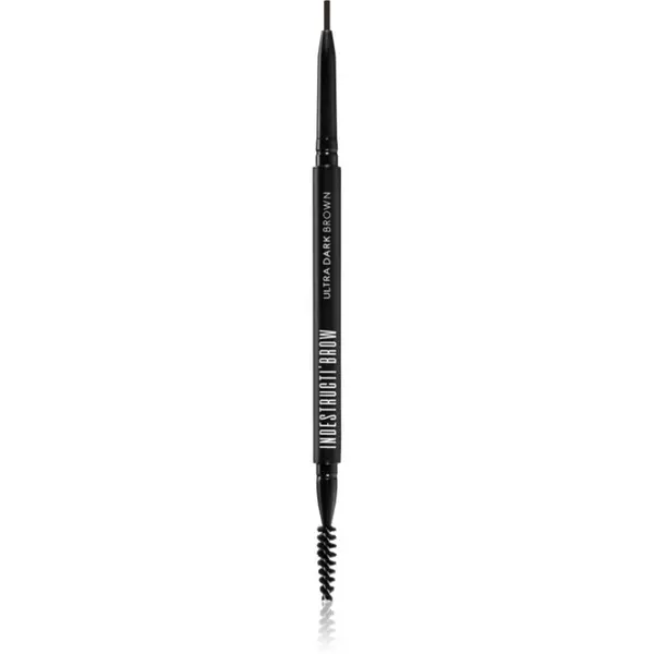 BPerfect BPerfect Indestructi'Brow dolgoobstojni svinčnik za obrvi s krtačko odtenek Ultra Dark Brown 10 g