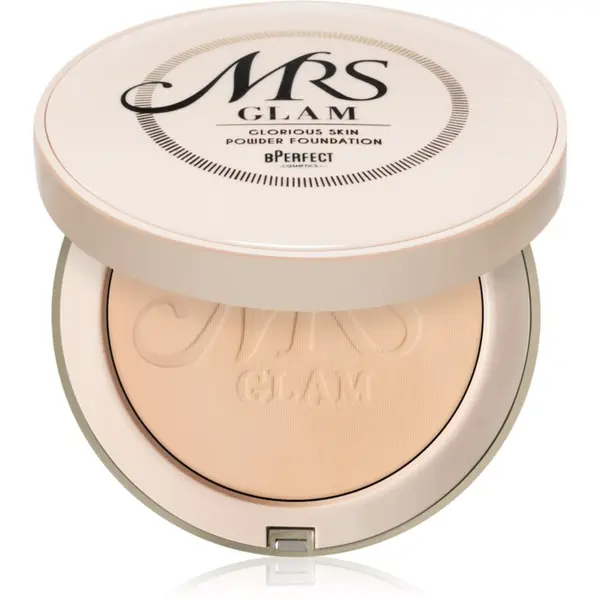 BPerfect BPerfect Mrs Glam Glorious Skin kompaktni puder za mat videz odtenek 02 Light Gold 70 g