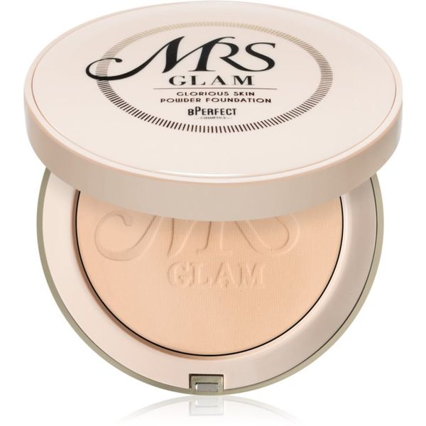 BPerfect BPerfect Mrs Glam Glorious Skin Powder Foundation kompaktni puder za mat videz odtenek 03 Light Warm 70 g