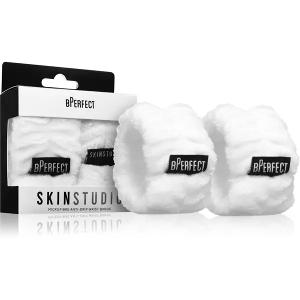 BPerfect BPerfect Skin Studio Wristbands zapestnice proti brizganju vode pri umivanju obraza iz mikrovlaken 2 kos