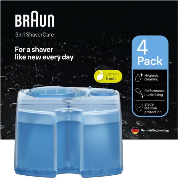 Braun Braun CCR Refill LemonFresh nadomestne kartuše za čistilno postajo z vonjem Lemon Fresh 4 kos