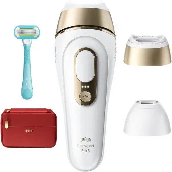 Braun Braun IPL Silk·expert Pro 5 PL5221 pametna naprava IPL za odstranjevanje dlačic za telo, obraz, predel bikinija in podpazduhe 1 kos