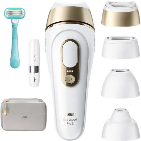 Braun Braun IPL Silk·expert Pro 5 PL5412 pametna naprava IPL za odstranjevanje dlačic za telo, obraz, predel bikinija in podpazduhe 1 kos