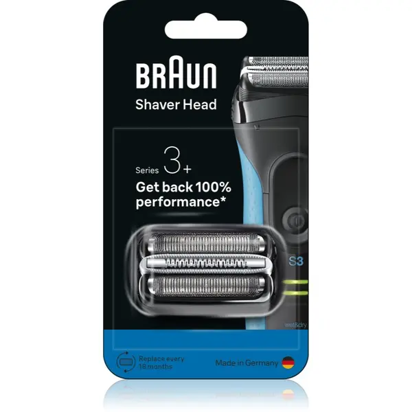 Braun Braun Series 3+ 32B nadomestne glave za britje z električnim strojčkom 1 kos