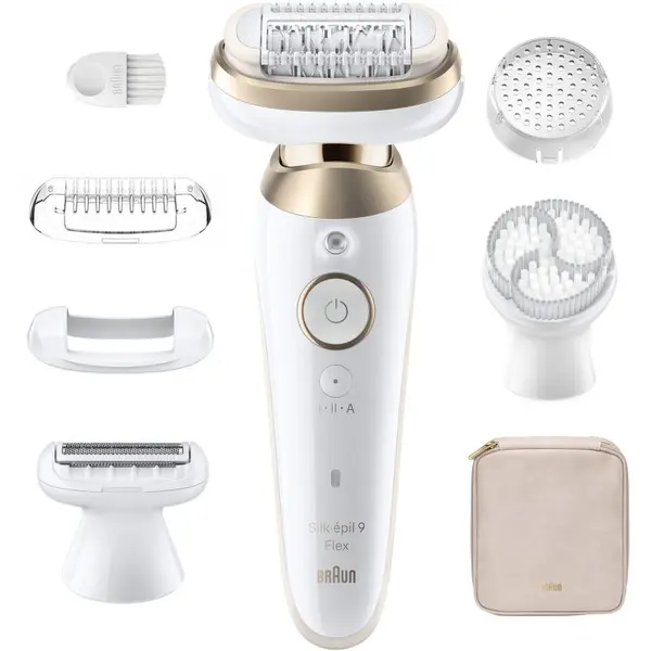 Braun Braun Silk-épil 9 9-060 3D epilator s popolnoma prilagodljivo glavo za mokro in suho britje 1 kos