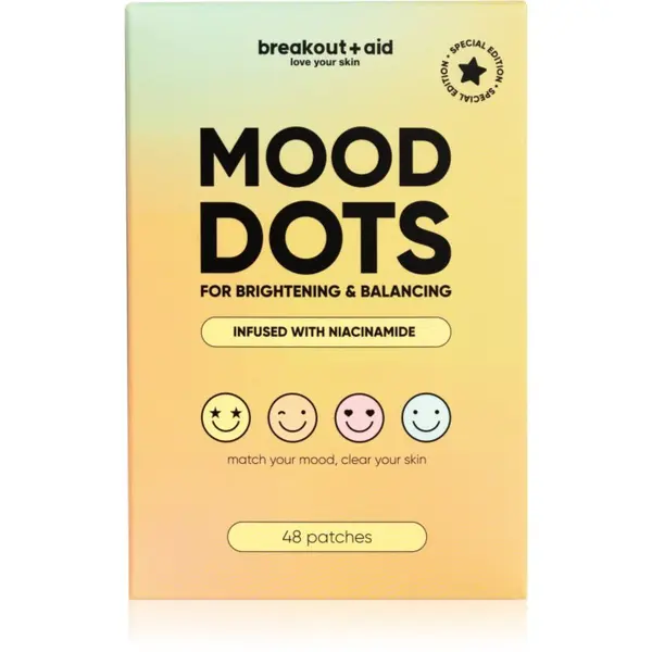 breakout + aid breakout + aid MOOD DOTS obliži za problematično kožo proti aknam 48 kos