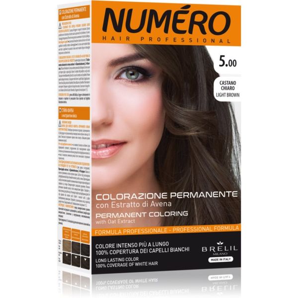 Brelil Professional Brelil Numéro Permanent Coloring barva za lase odtenek 5.00 Light Brown 125 ml