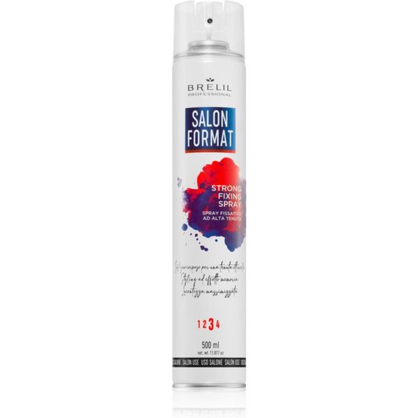 Brelil Professional Brelil Professional Salon Format Strong Fixing Spray lak za lase za fiksacijo in obliko 500 ml
