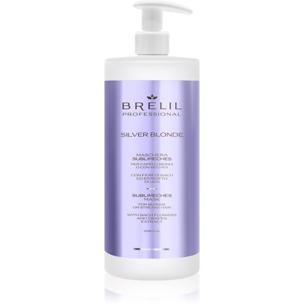 Brelil Professional Brelil Professional Silver Blonde Sublimeches Mask vlažilna maska za nevtralizacijo rumenih odtenkov 1000 ml