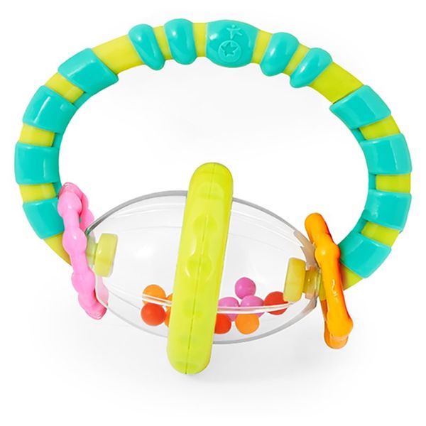 Bright Starts Bright Starts Teether & Rattle ropotuljica z grizljajočim delom I. 3m+ 1 kos