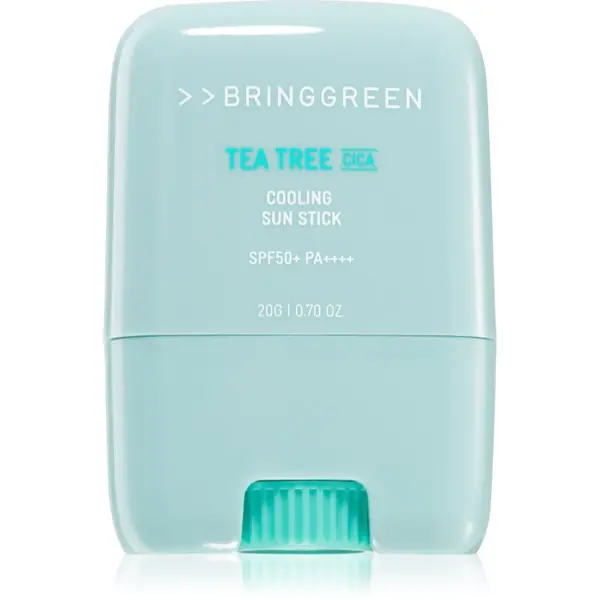 BRINGGREEN BRINGGREEN Tea Tree Cica Cooling Sun Stick zaščitna krema za obraz v paličici SPF 50+ 20 g