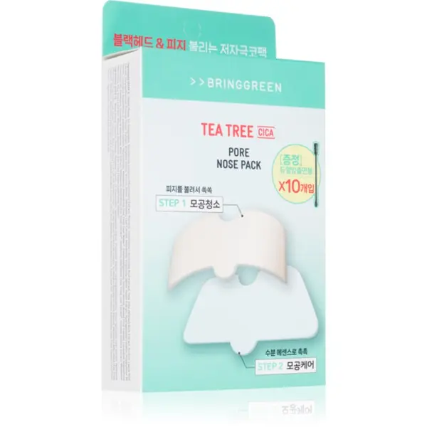 BRINGGREEN BRINGGREEN Tea Tree Cica Pore Nose Strip obliži za problematično kožo za nos 5 kos