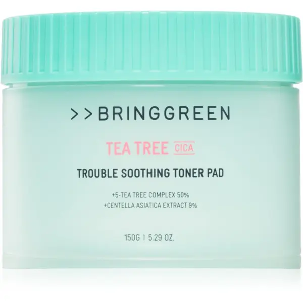 BRINGGREEN BRINGGREEN Tea Tree Cica Trouble Soothing Toner Pad tonizirajoče blazinice s pomirjajočim učinkom 90 kos