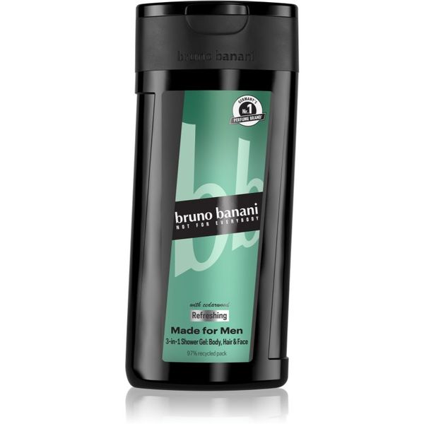 Bruno Banani Bruno Banani Made for Men osvežujoč gel za prhanje 3v1 za moške 250 ml