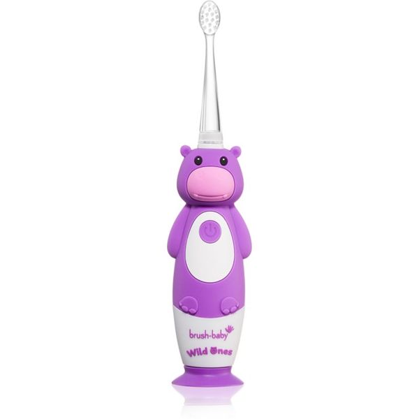 Brush Baby Brush Baby WildOnes WildOne električna zobna ščetka + 2 nadomestni glavi za otroke Hippo 1 kos