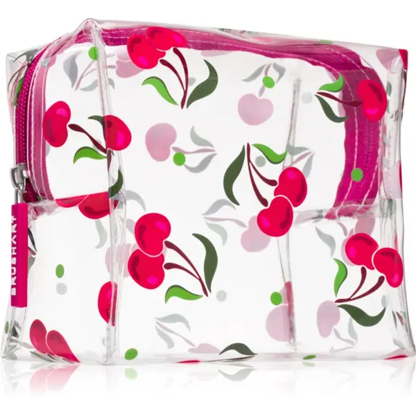 BrushArt BrushArt Accessories Transparent cosmetic bag prozorna kozmetična torbica Sweet Cherry 15 x 14 x 9 cm 1 kos