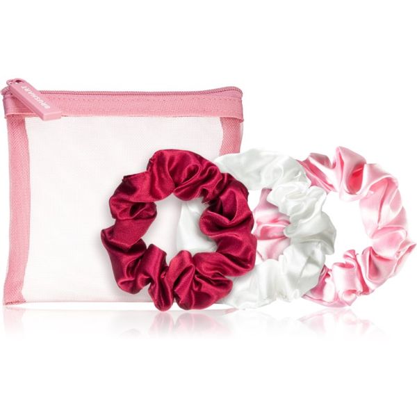 BrushArt BrushArt Berry Scrunchie set set gumic za lase v mini torbici White, Light pink, Dark pink