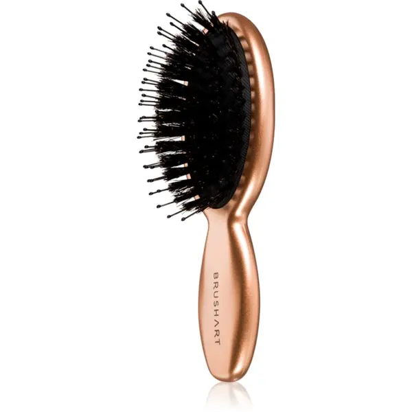 BrushArt BrushArt Hair Boar bristle paddle hairbrush krtača za lase s ščetinami divjega prašiča Travel 1 kos