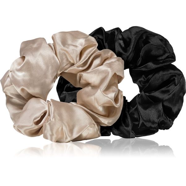 BrushArt BrushArt Hair Large satin scrunchie set elastike za lase Cream & Black