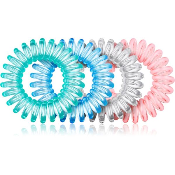 BrushArt BrushArt Hair Rings elastike za lase Clear Mix 4 kos