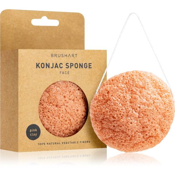 BrushArt BrushArt Home Salon Konjac sponge nežna eksfoliacijska gobica za obraz Pink Clay 5 g