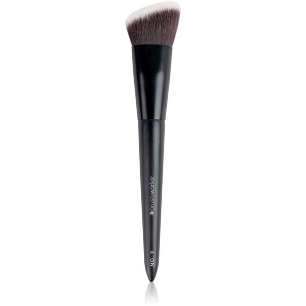 Brushworks Brushworks Angled Flat Top Foundation Buffing Brush ploščat čopič za make-up vrsta NO. 9 1 kos