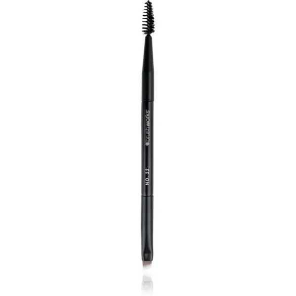 Brushworks Brushworks Double Ended Brow Brush And Spoolie obojestranski čopič za obrvi NO. 22 1 kos